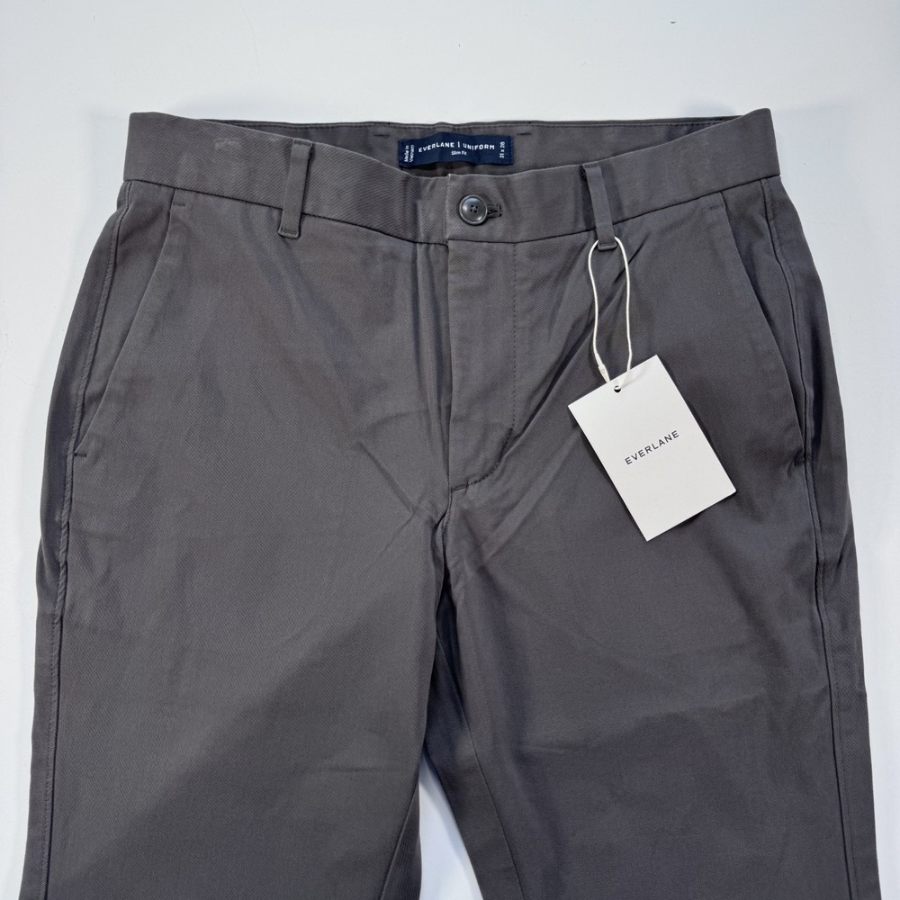EVERLANE The Slim Fit Performance Chino Pant Uniform Gray Mens 31x28 NWT - Picture 10 of 14